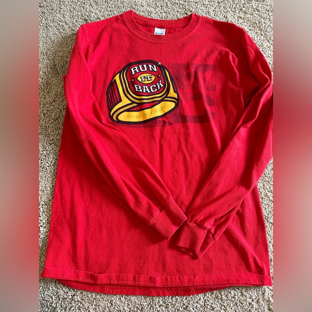 Kansas City Chiefs long sleeve red shirt